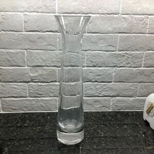 Modern 14” Clear Glass Vase